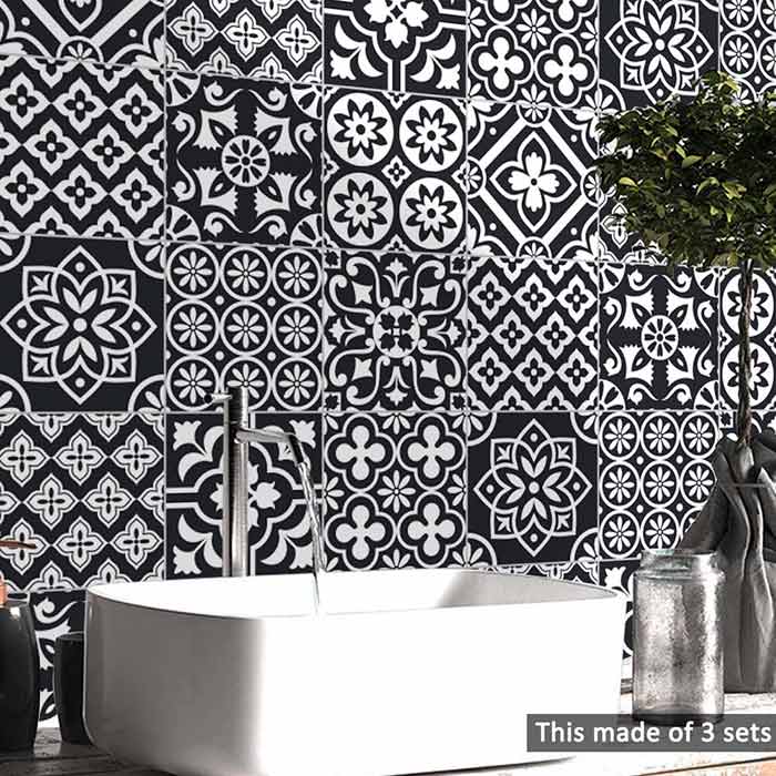 Autocolantele în imitație de faianta alb-negru vă vor însenina casa și vor aduce prospețime și eleganță!