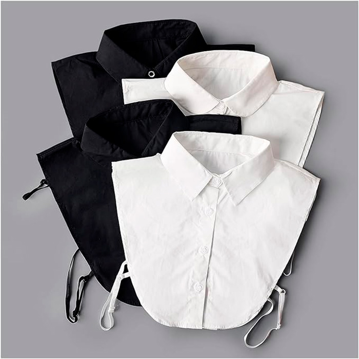 TopCollar, guler de cămașă pentru femei (negru și alb) - Image 3