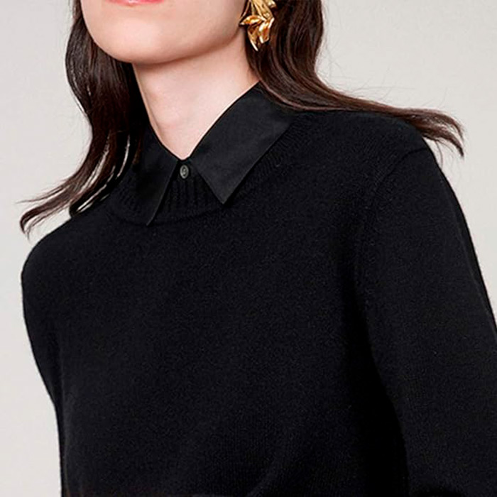 TopCollar, guler de cămașă pentru femei (negru și alb) - Image 7