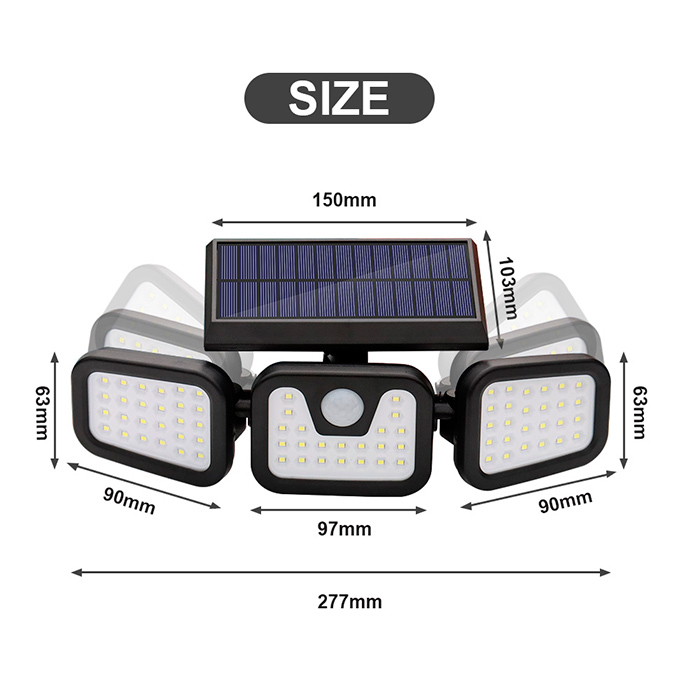 TripleSolar lampa solară cu 3 fețe - Image 2