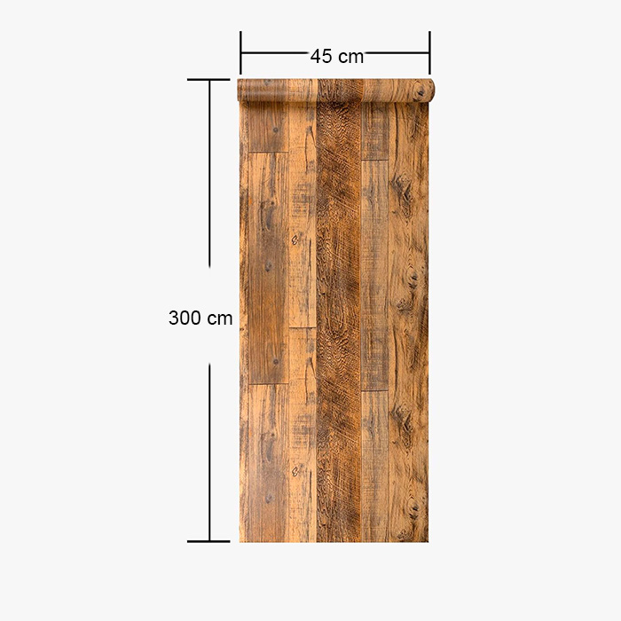 VintageWall, autocolant autoadeziv cu aspect de lemn natural (300 x 45 cm) - Image 2