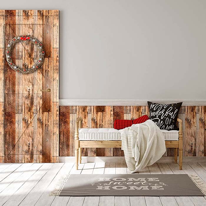 VintageWall, autocolant autoadeziv cu aspect de lemn natural (300 x 45 cm) - Image 6