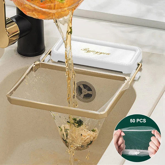 WasteStrainer, suport cu plasă de strecurat pentru chiuveta din bucătărie - Image 3